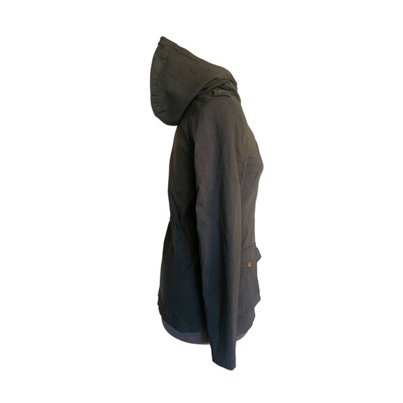 Eden Society Charcoal Utility Jacket With Hood & Button/Zipper Closure - Picture 2 of 15